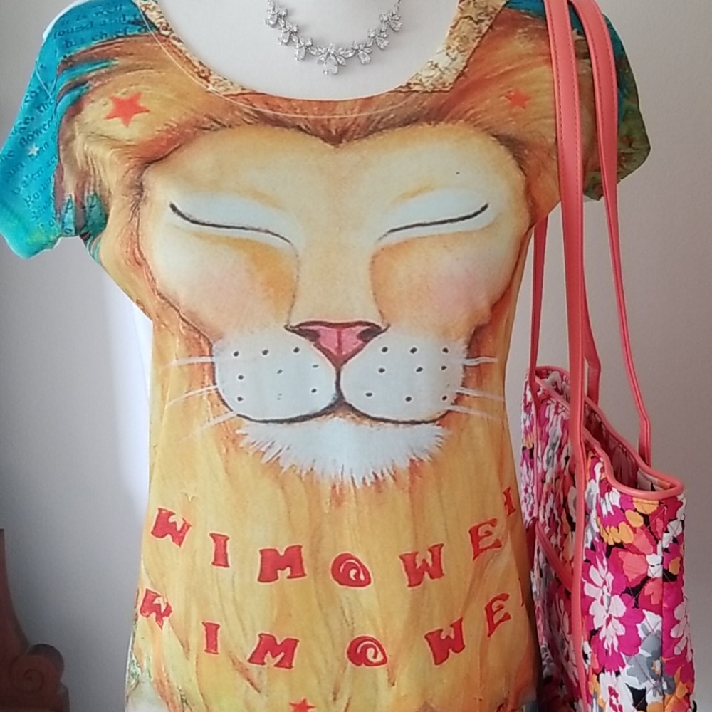 Lion watercolor King Wimo weh shirt cute S
